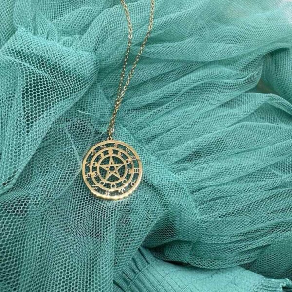 Collar pentáculo ciclo lunar zodiaco