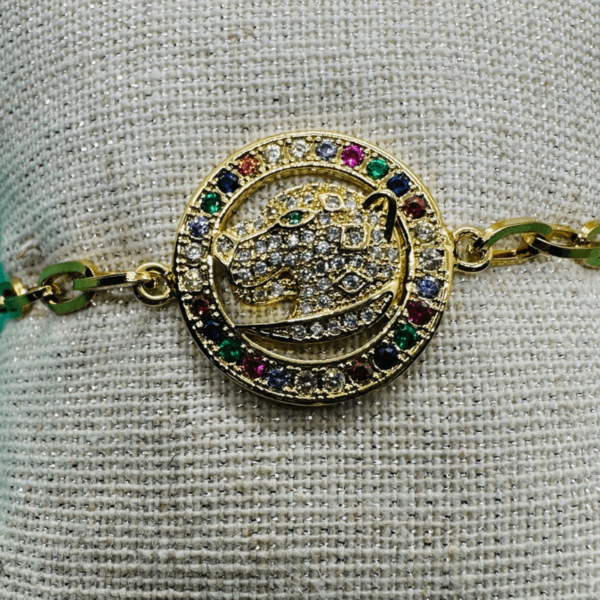 Pulsera Acero Leopardo Multicolor - Imagen 3