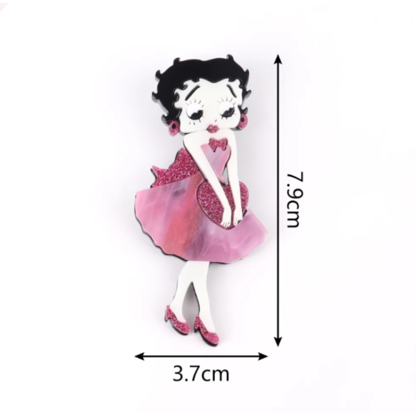 Broche para Ropa Betty Boop Corazón - Imagen 2