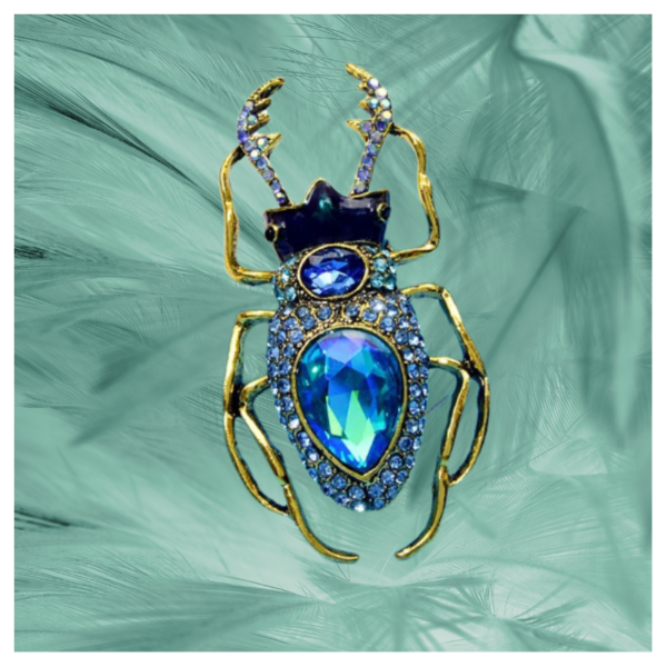 Broche para Ropa Escarabajo Azul