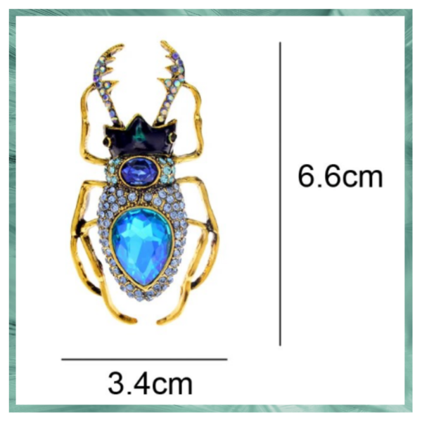 Broche para Ropa Escarabajo Azul - Imagen 2