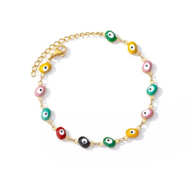Pulsera Ojo turco esmaltado multicolor