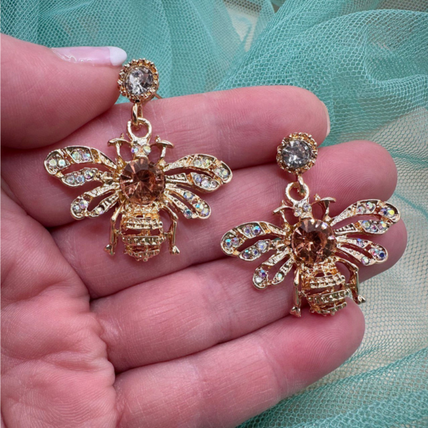 Pendientes Abeja dulce Caramelo - Imagen 2