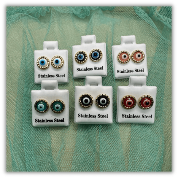 Pendientes Acero Ojo Turco