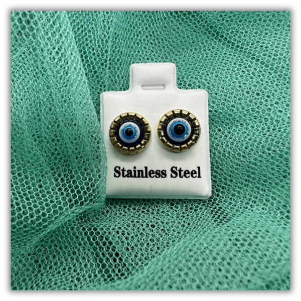 Pendientes Acero Ojo Turco - Imagen 4