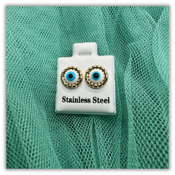 Pendientes Acero Ojo Turco - Imagen 5