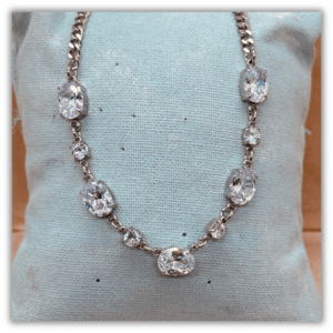 Collar Acero Plata Circonitas