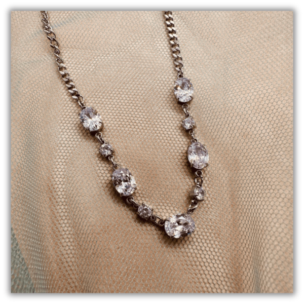 Collar Acero Plata Circonitas - Imagen 2