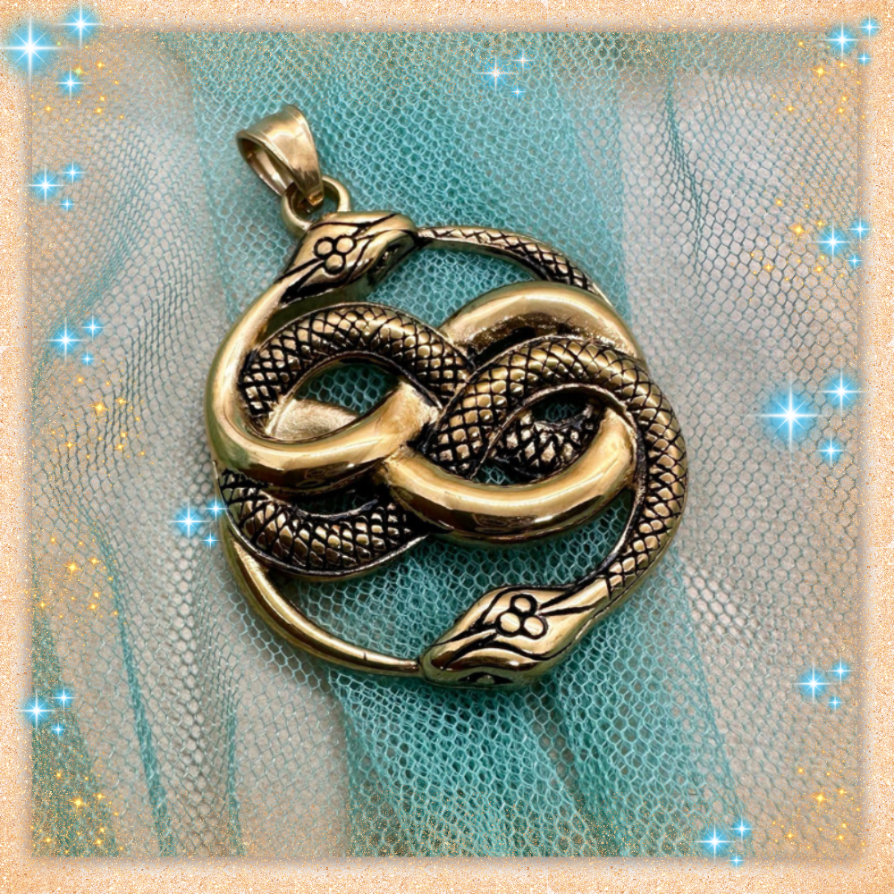 Colgante Serpiente Acero Inoxidable Oro Auryn