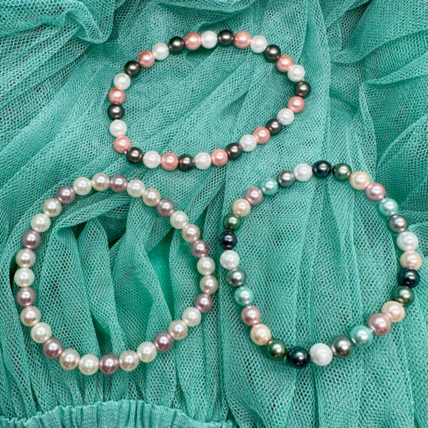 Pulseras de Perlas de Colores