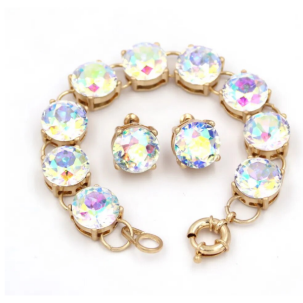 Conjunto Pendientes y Pulsera Cristal - Imagen 4