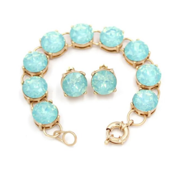 Conjunto Pendientes y Pulsera Cristal - Imagen 3