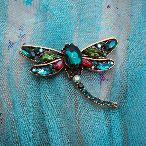 Broche Libelula Esmeralda