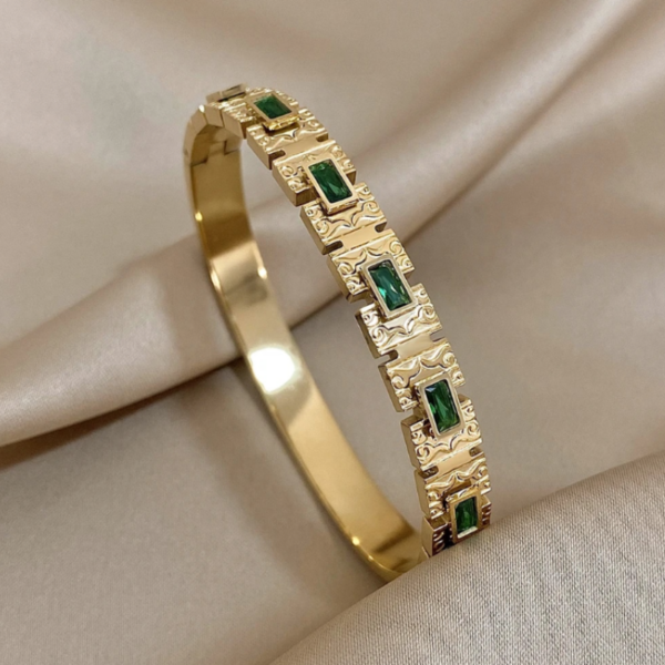 Brazalete acero inoxidable dorado Princesa Inca - Imagen 3