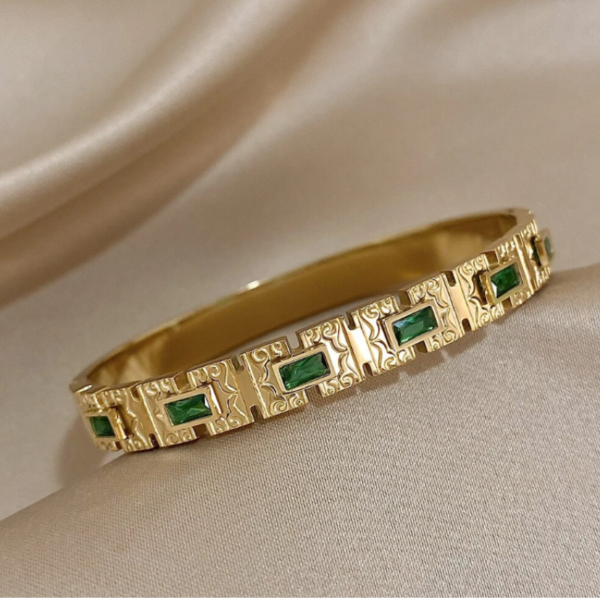 Brazalete acero inoxidable dorado Princesa Inca - Imagen 2