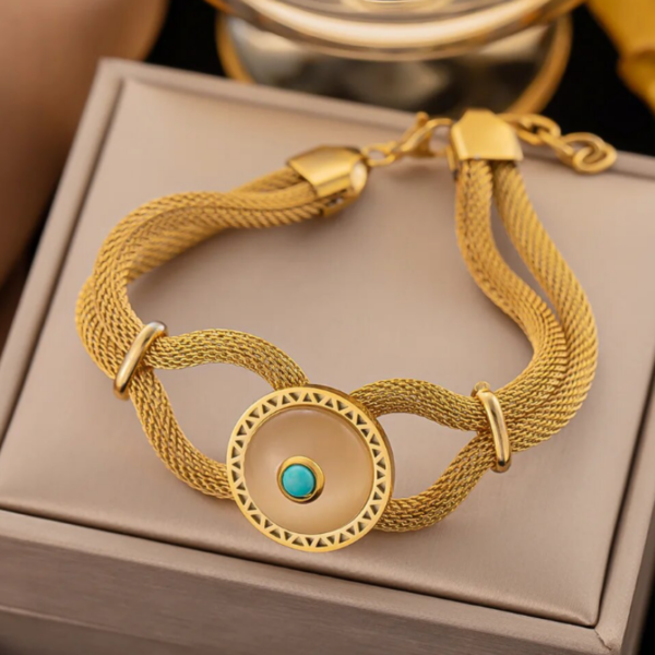 Pulsera Acero Dorado Princesa Maya - Imagen 3