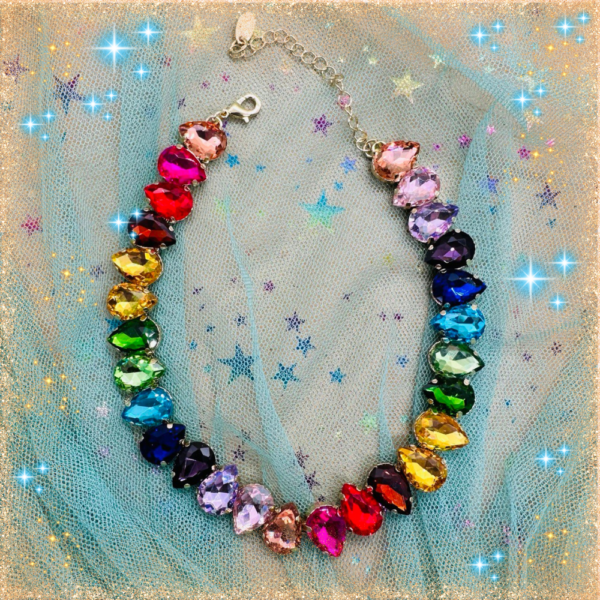Collar Cristal Lluvia Arcoíris