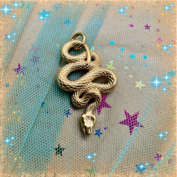 Colgante Serpiente Acero Dorado