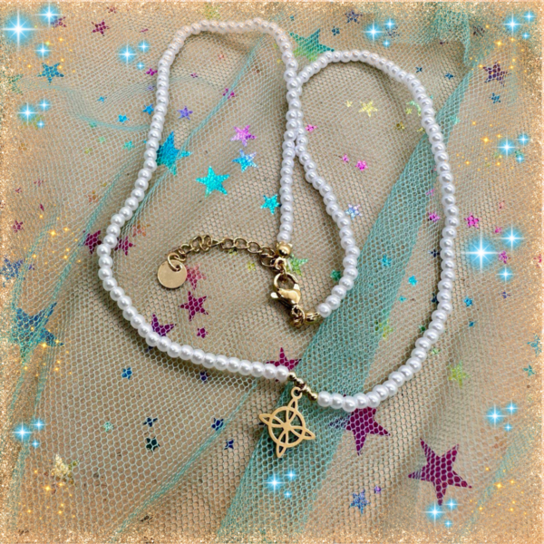 Collar Nudo de Bruja Perlas